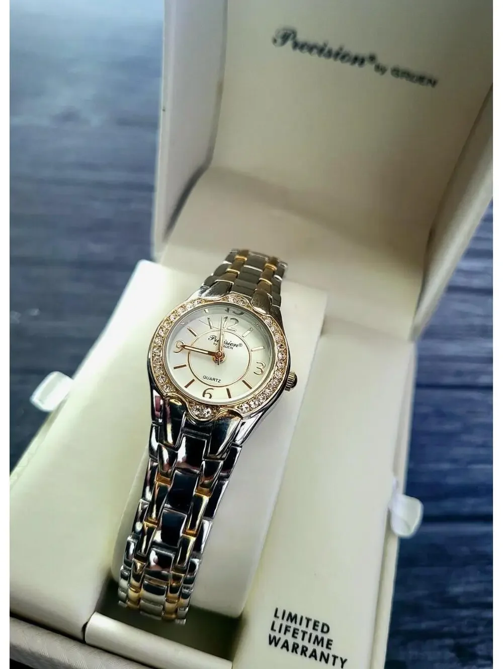 Rare Gruen Precision Diamond Collection Womans‎ Watch In Box